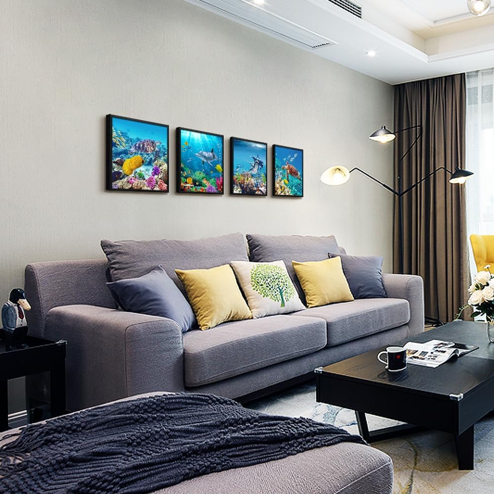 Modern Black Framed Wall Art — 12" - View 2