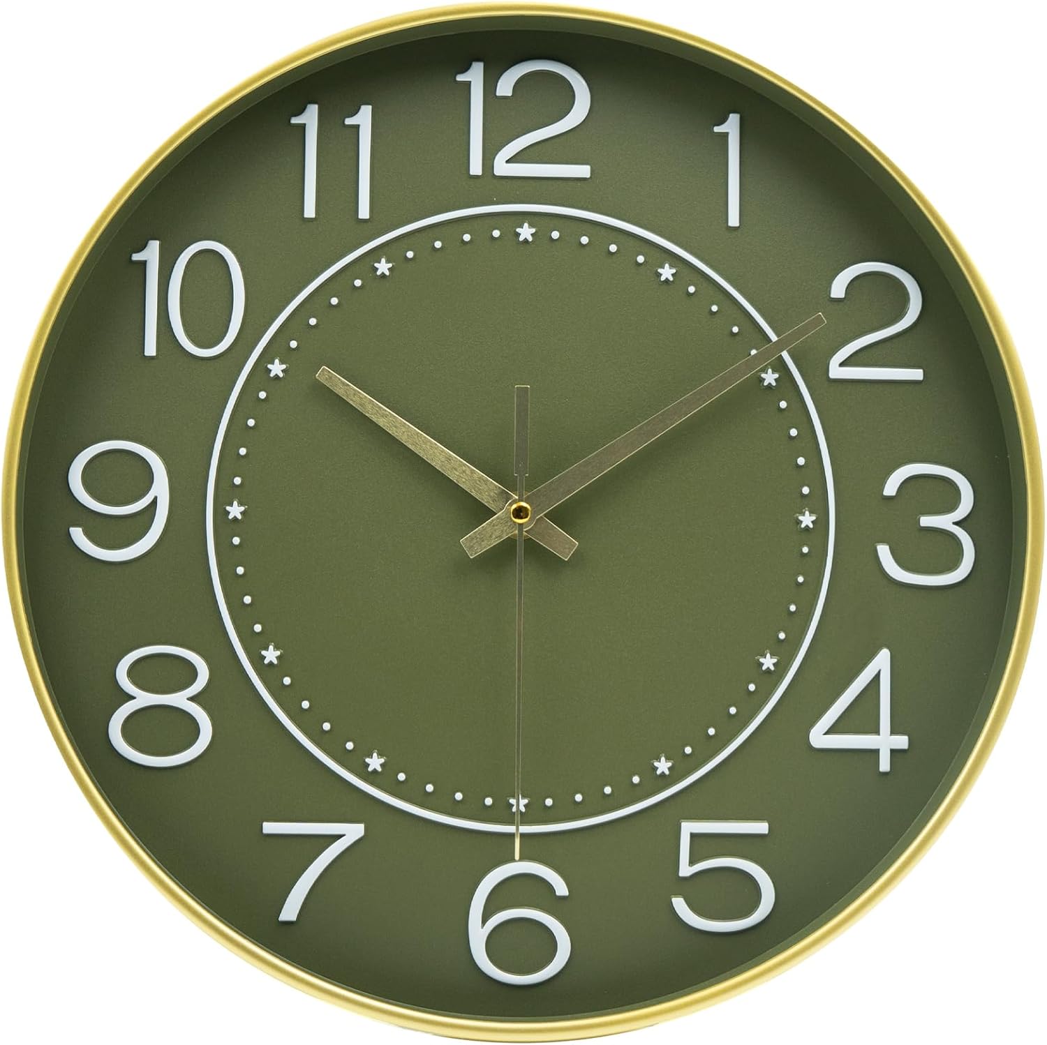 Battery Operated Luxe Black Wall Clock — 10" — 12 Inch