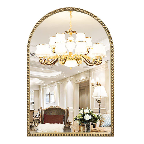 Antique Farmhouse Beige Wall Mirror — 30"