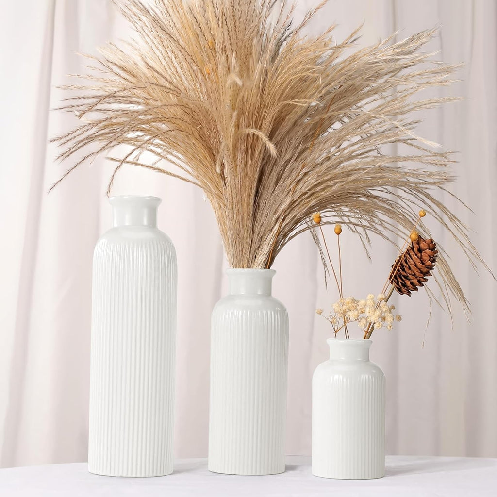 Boho Beige Flower Vase — Set of 3 - View 3