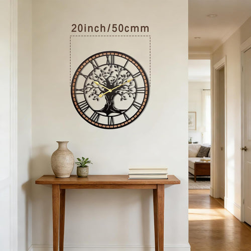 Battery Operated Black Wall Clock — 20" - View 2