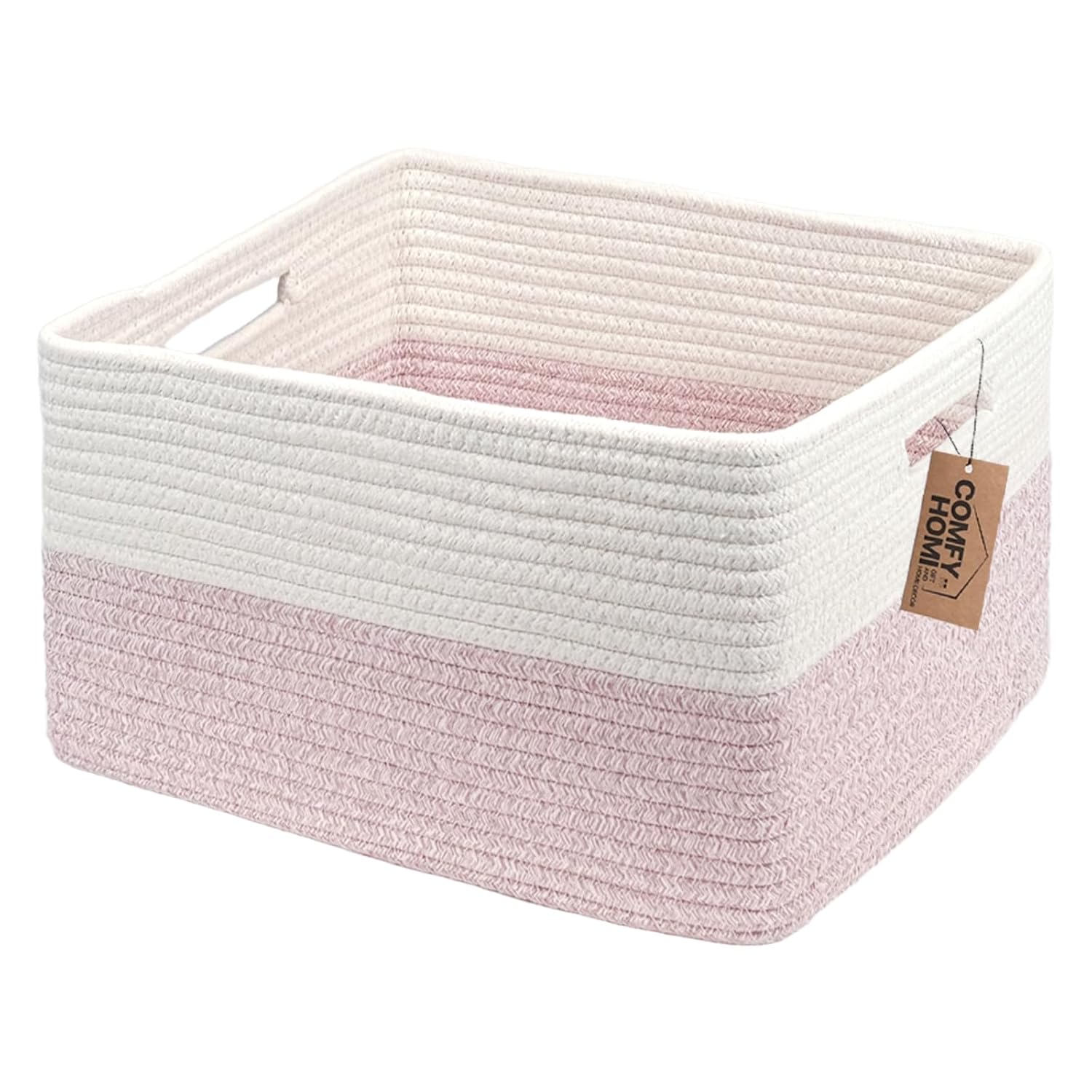 Boho Beige Woven Basket — 13.5" — 17''x13''x7.5''