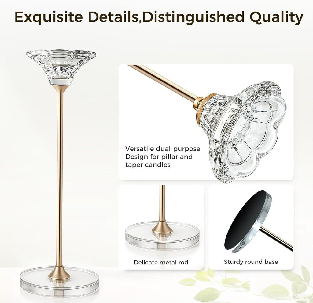 Luxe Glass Pillar Candle — Set of 3 - View 7