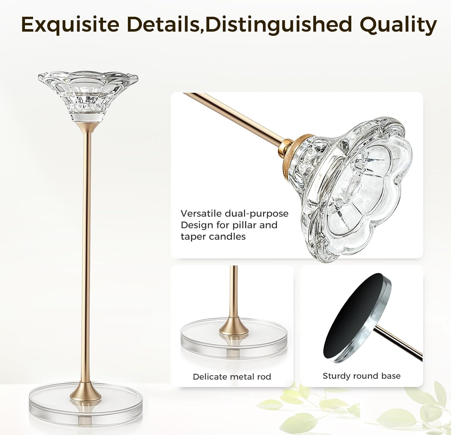 Luxe Glass Pillar Candle — Set of 3 - View 7