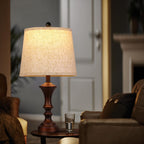 Vintage Farmhouse Black Bedside Lamp — Set of 2 - View 2