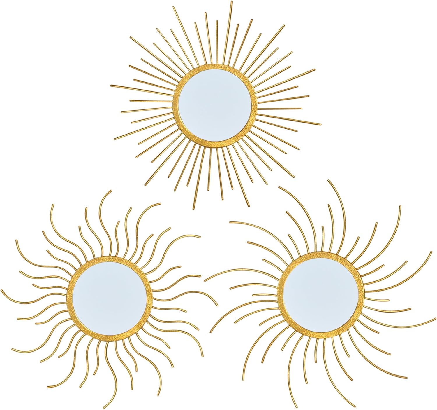 Boho Metal Wall Mirror — Set of 3 — Style 5