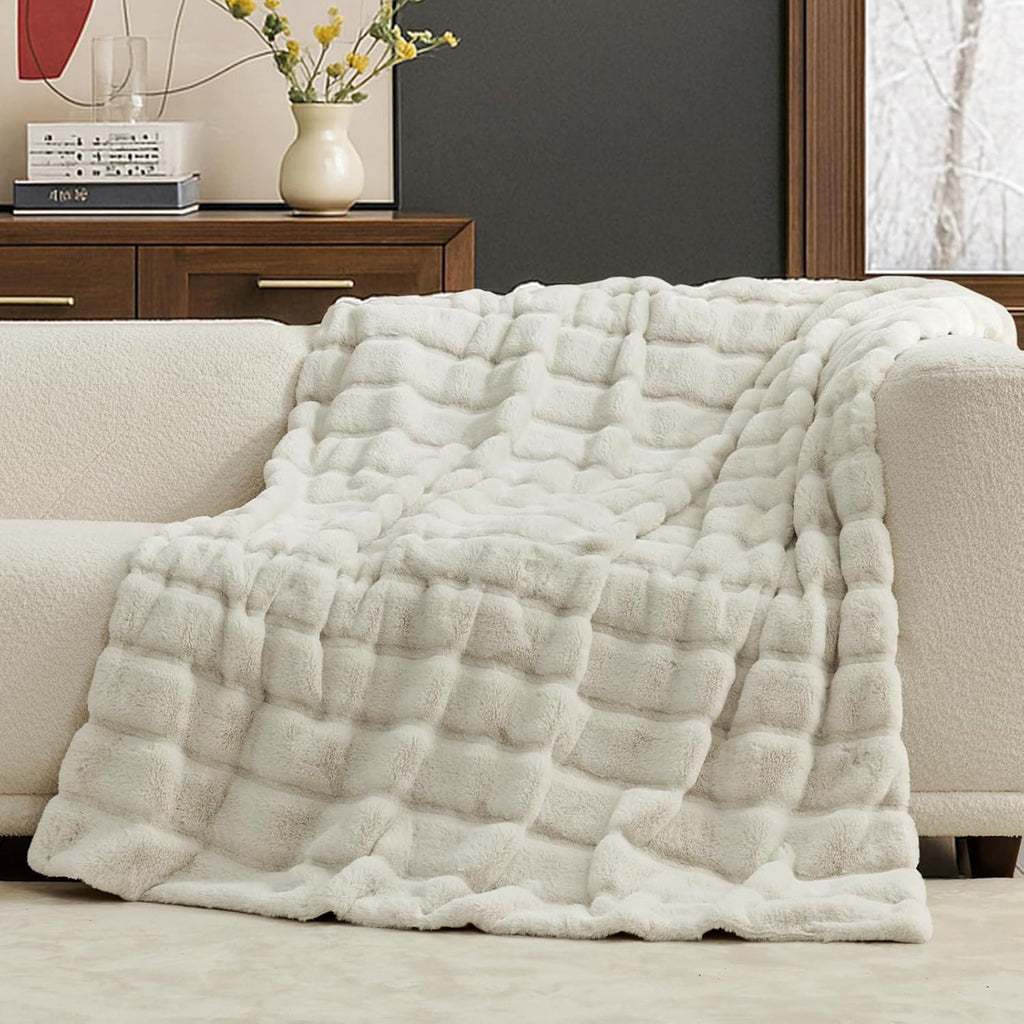 Luxe Beige Throw Pillow — 50" - View 7