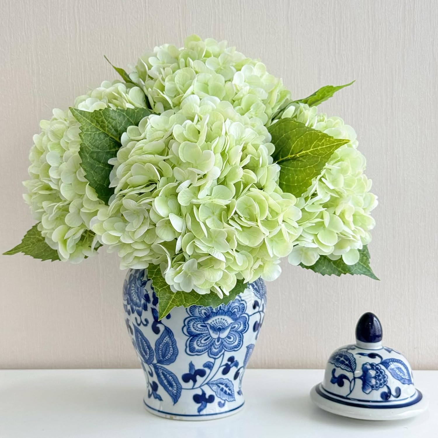Beige Artificial Plant — 21" — Light Green