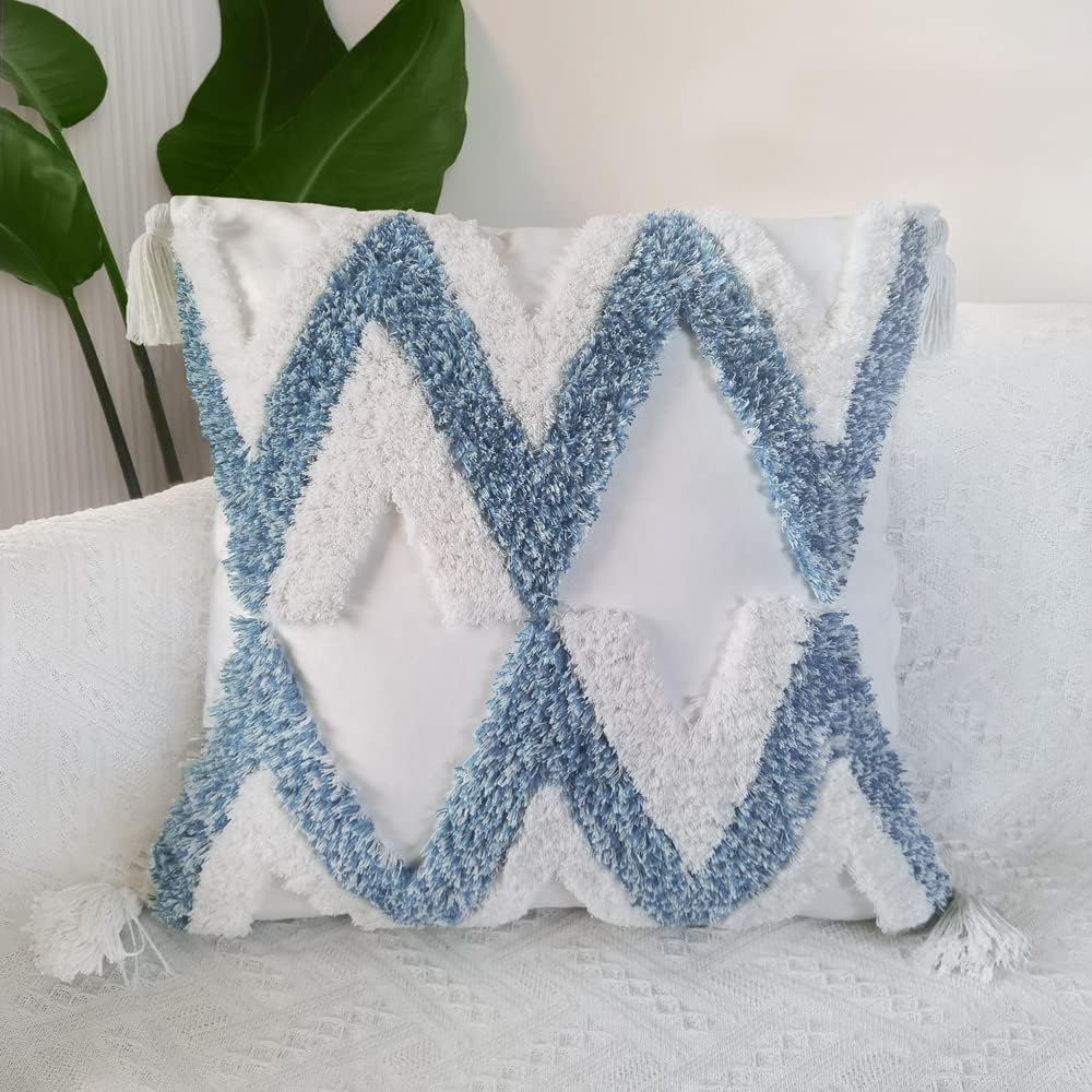 Tufted Boho Metal Throw Pillow Cover — 20" - View 6
