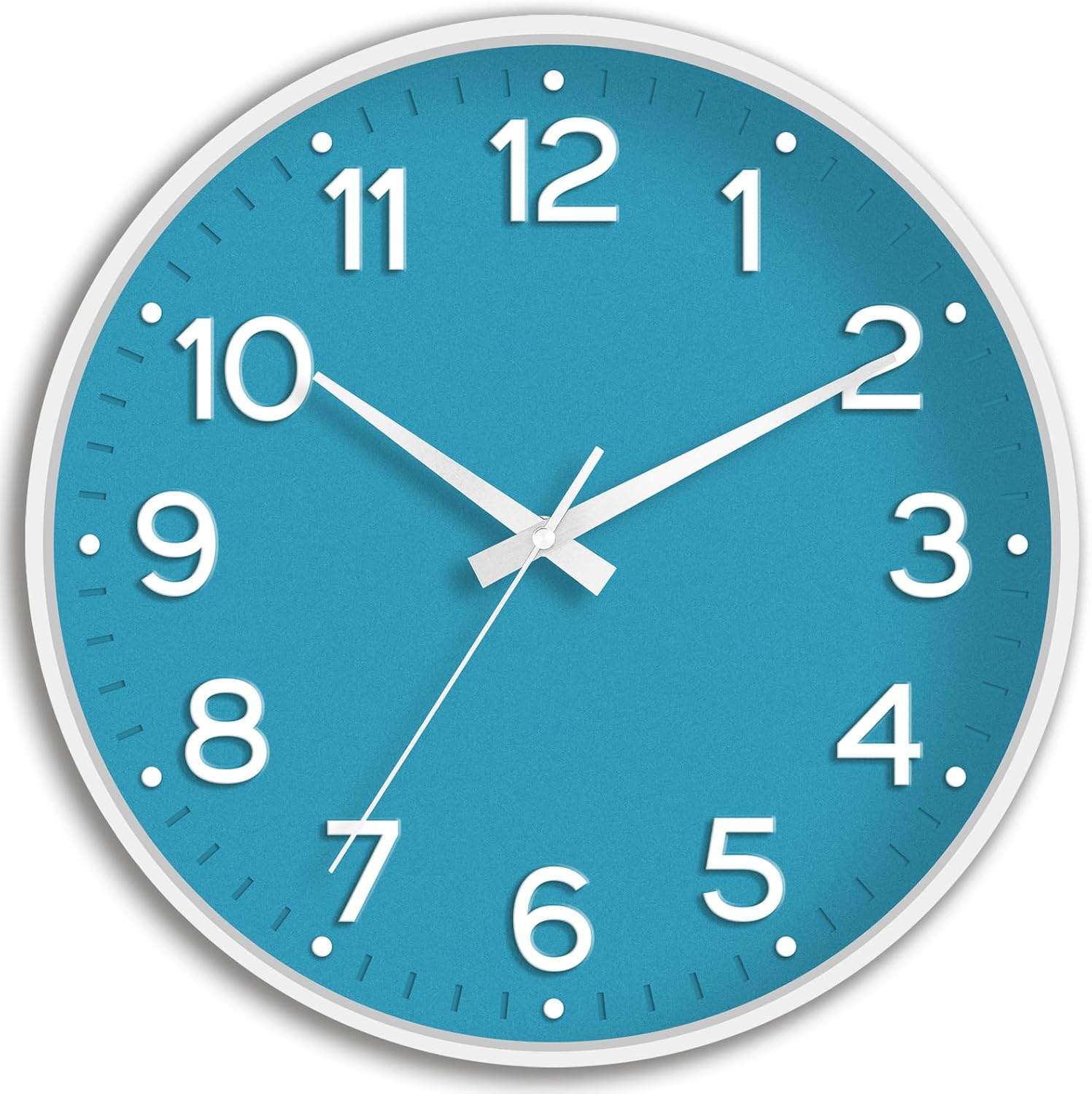 Battery Operated Luxe Black Wall Clock — 8" — 10 Inch