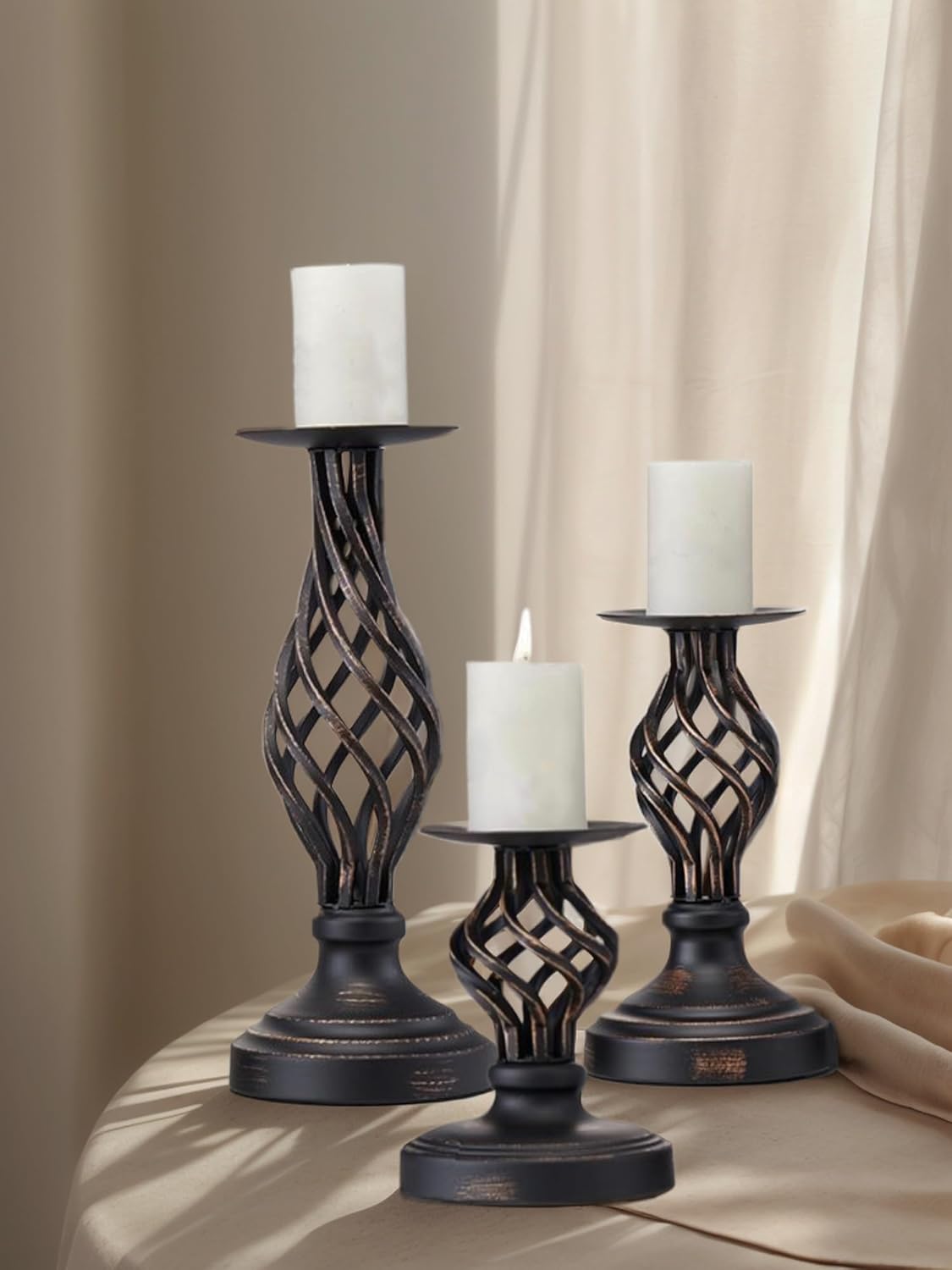 Vintage Metal Candle - View 2