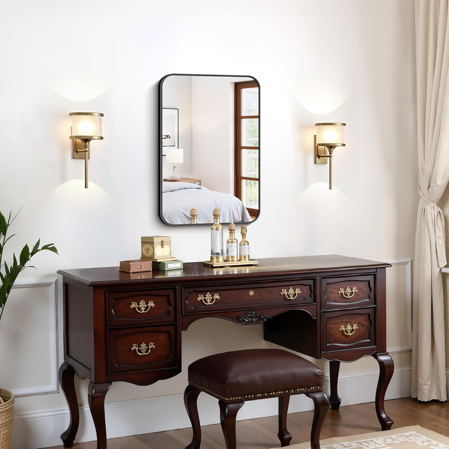 Black Wall Mirror — 24" - View 5