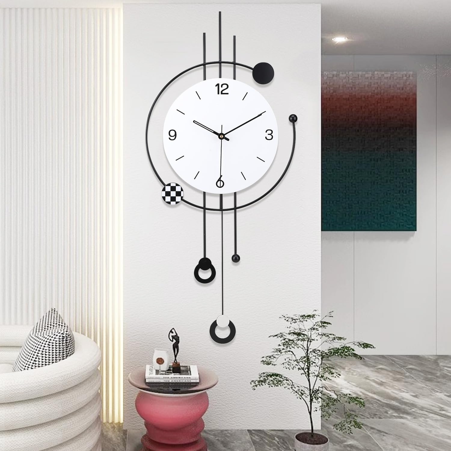 Battery Operated Modern Black Wall Decor — 30" - View 6