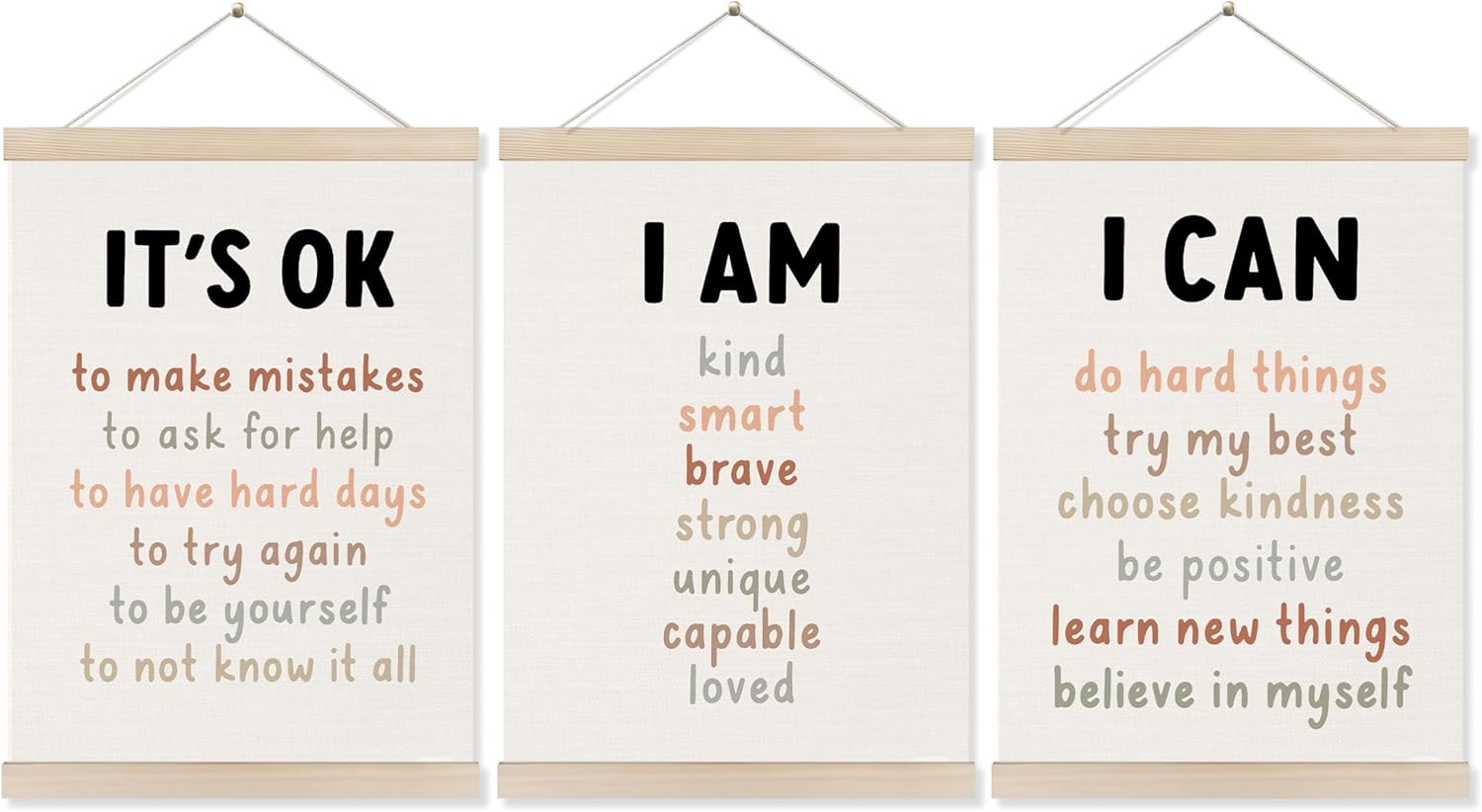 Framed Boho Fabric Wall Decor — 16" — Inspirational Classroom 1