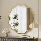 Round Luxe Black Wall Mirror — 24"