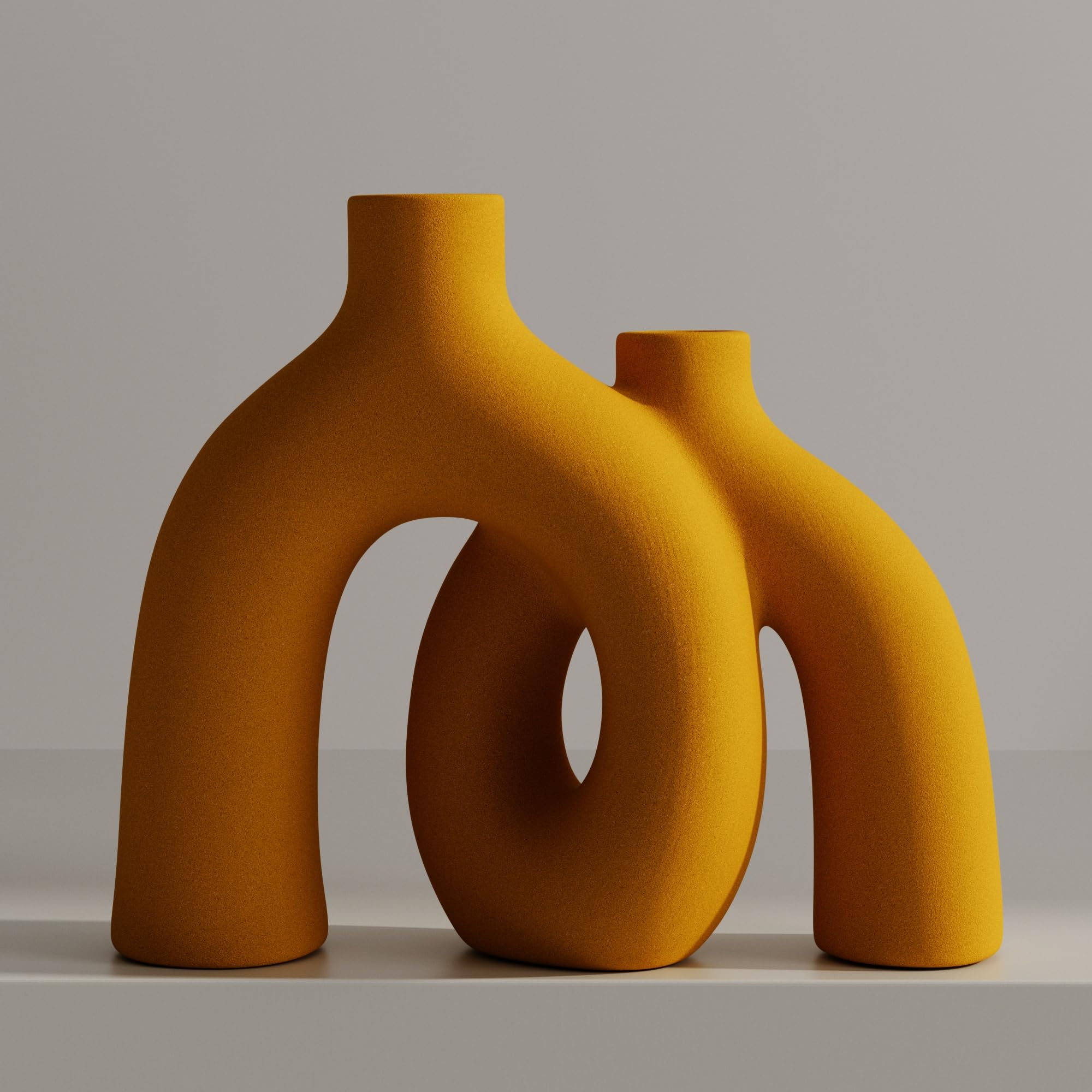 Boho Beige Decorative Vase