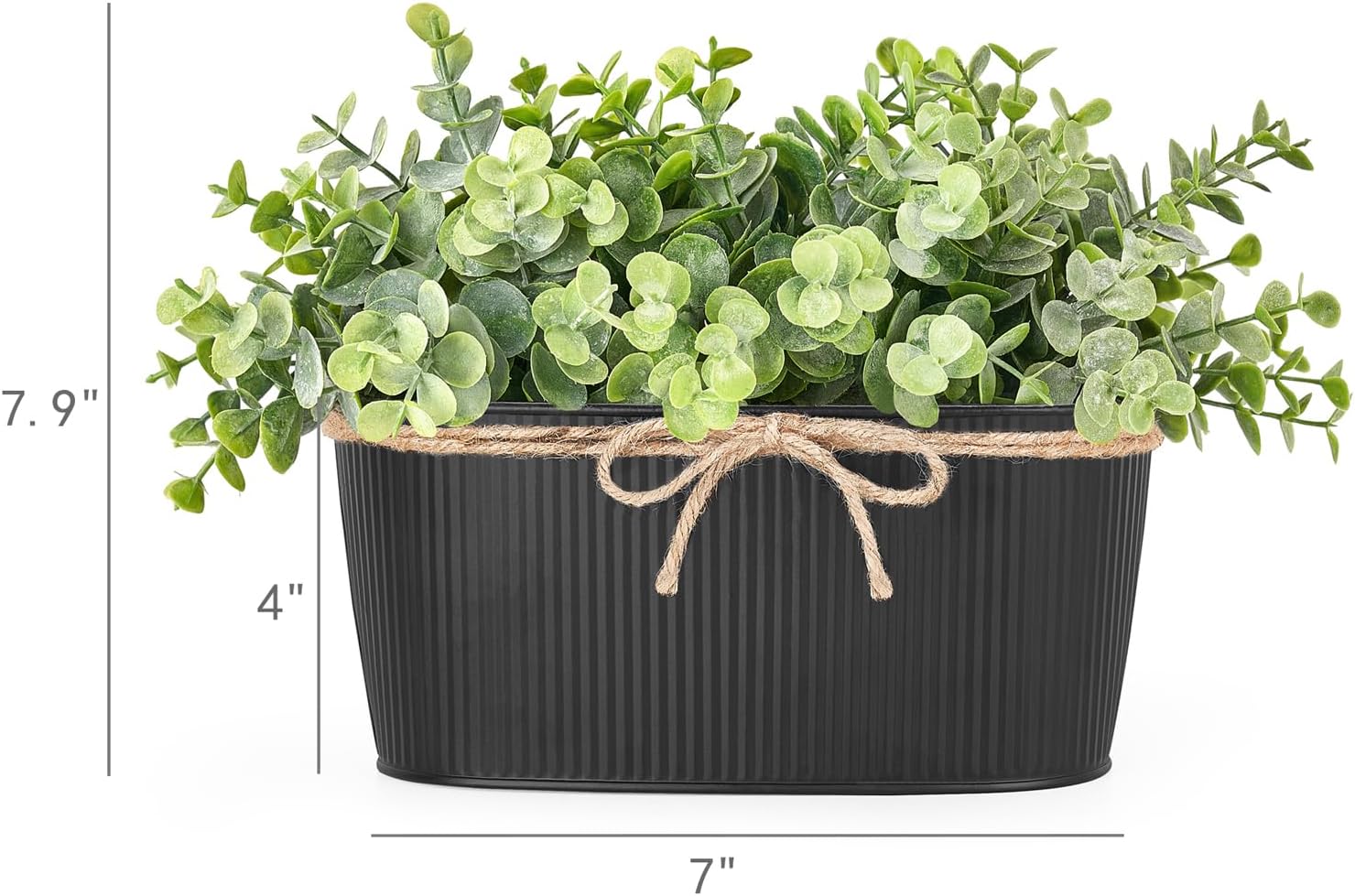 Rectangular Farmhouse Black Faux Plant - View 5