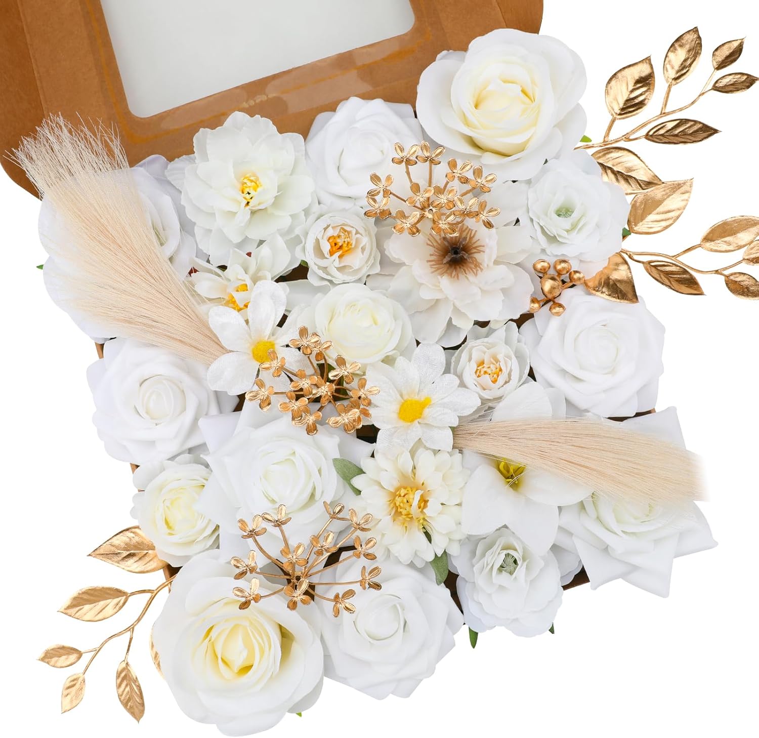 Blue Artificial Flowers — Pure White