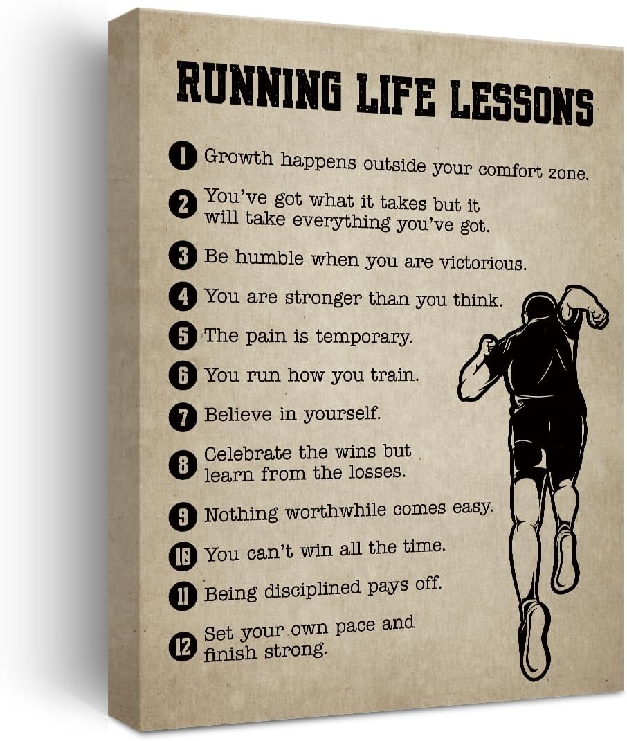 Framed Metal Canvas Wall Art — Running01