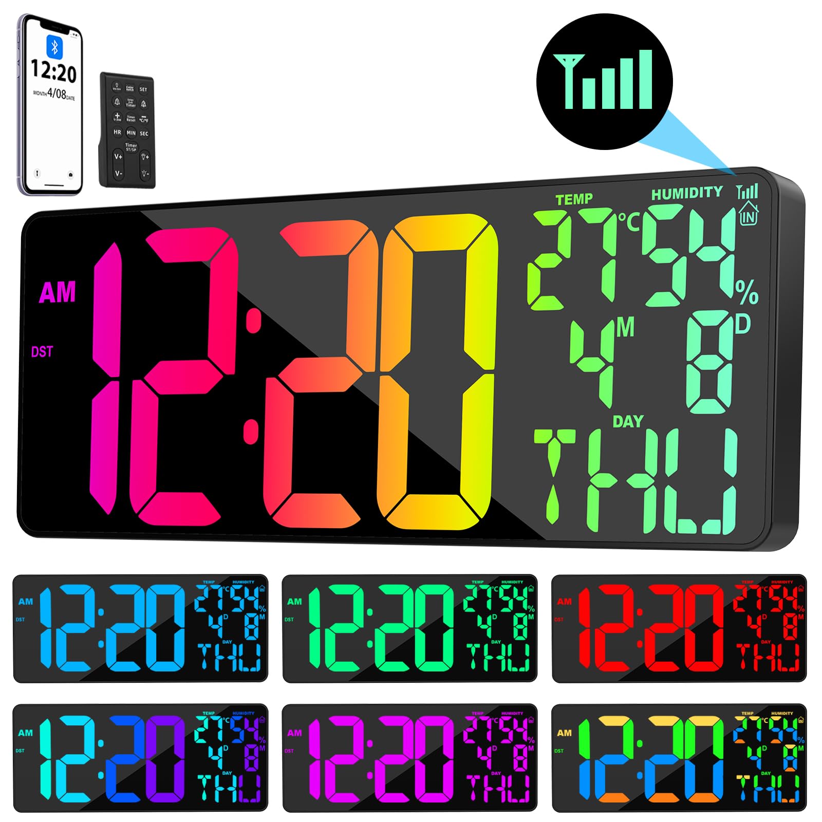 RGB Wall Clock — 18"