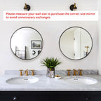 Framed Beige Round Mirror — 20" - View 2