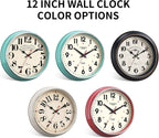 Vintage Mid-Century Beige Wall Clock — 12.4" - View 3