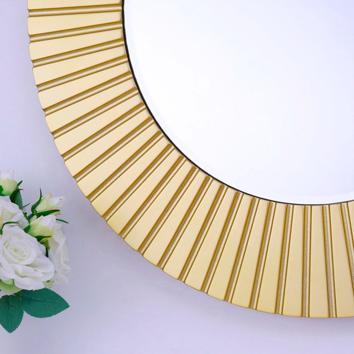 Round Luxe Black Wall Mirror — 30" - View 4