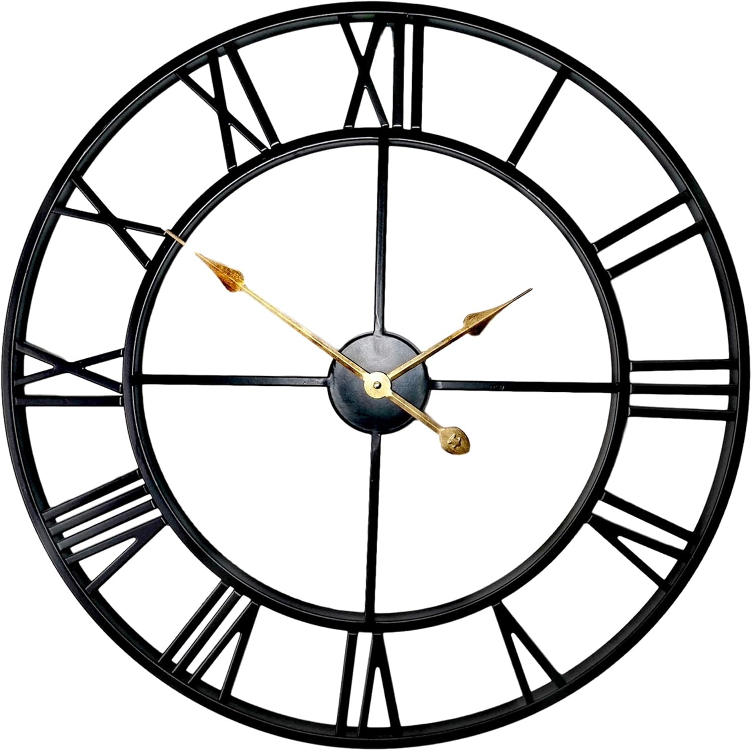 Oversized Farmhouse Black Clock — 30" — Black