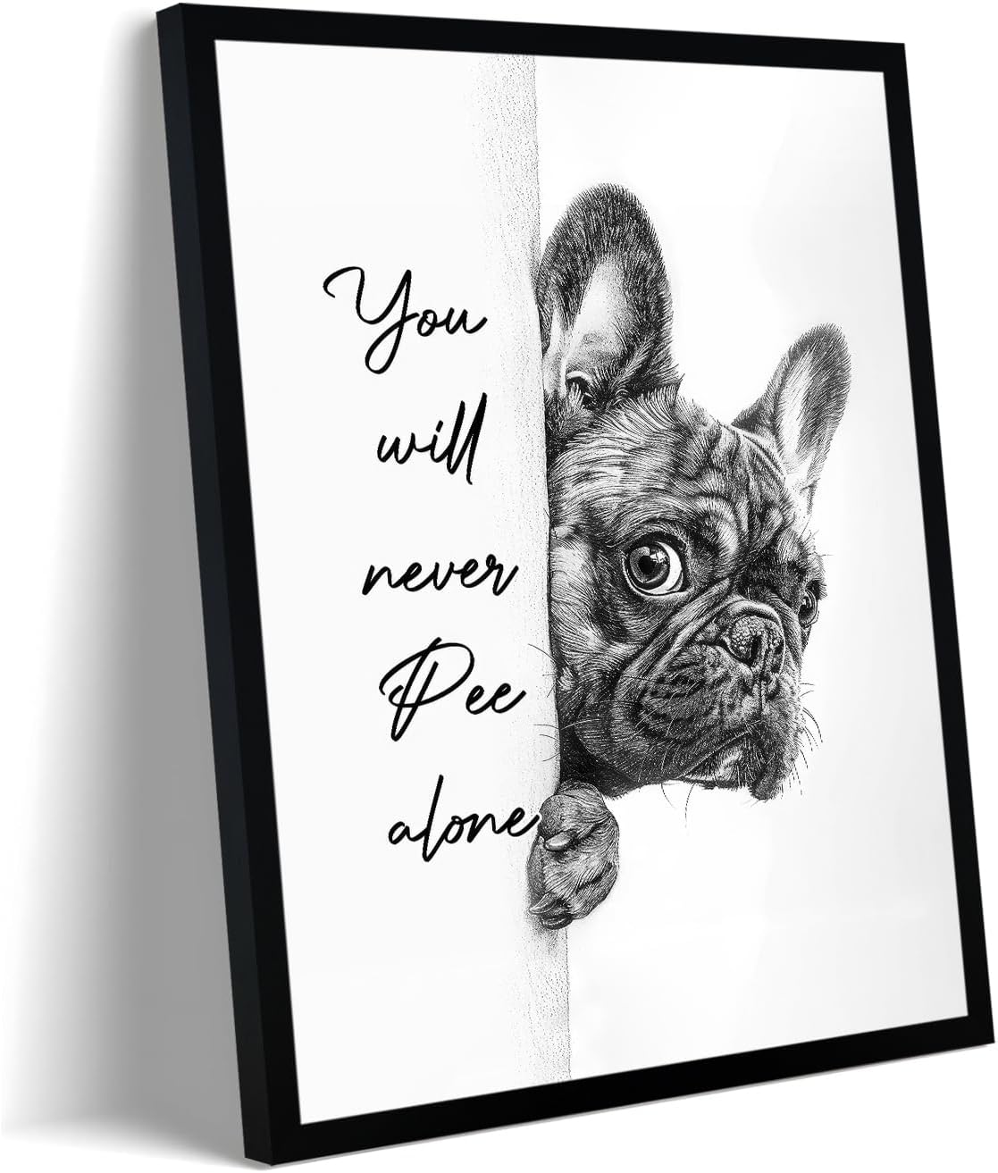 Black Canvas Wall Art — 16" — 16"L x 12"W