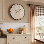 Battery Operated Farmhouse Brown Wall Clock — 30" - View 6
