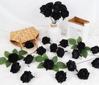 Velvet Luxe Black Artificial Flowers - View 6