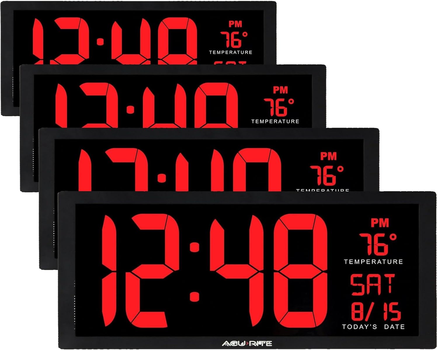 Oversized Wall Clock — 14.5" — 14.5-Inch (Pack of 4)
