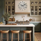 Battery Operated Farmhouse Beige Wall Clock — 16" - View 5