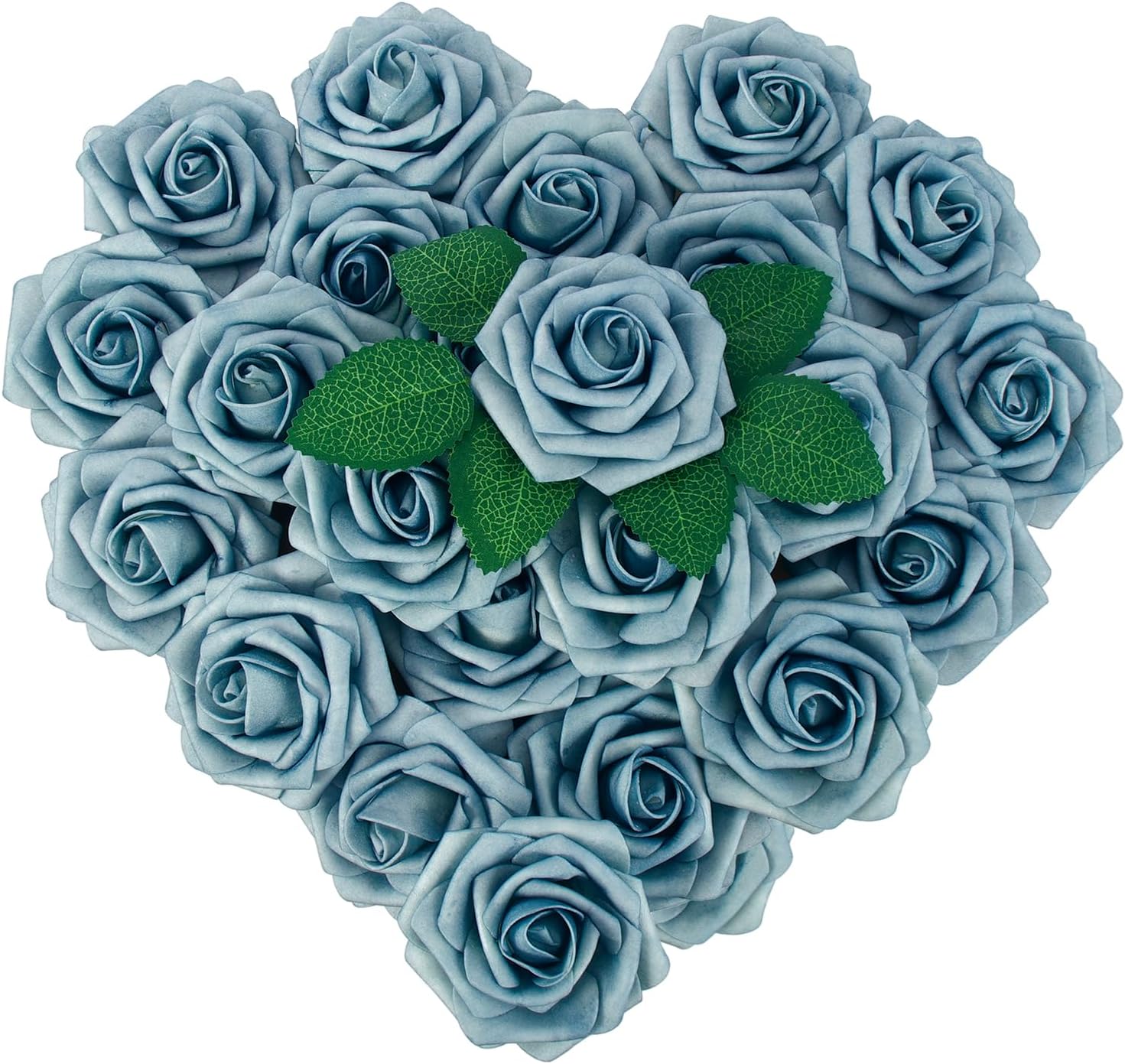 Black Artificial Flowers — Light Blue