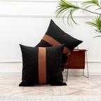 Boho Black Throw Pillow Cover — 18" - View 6