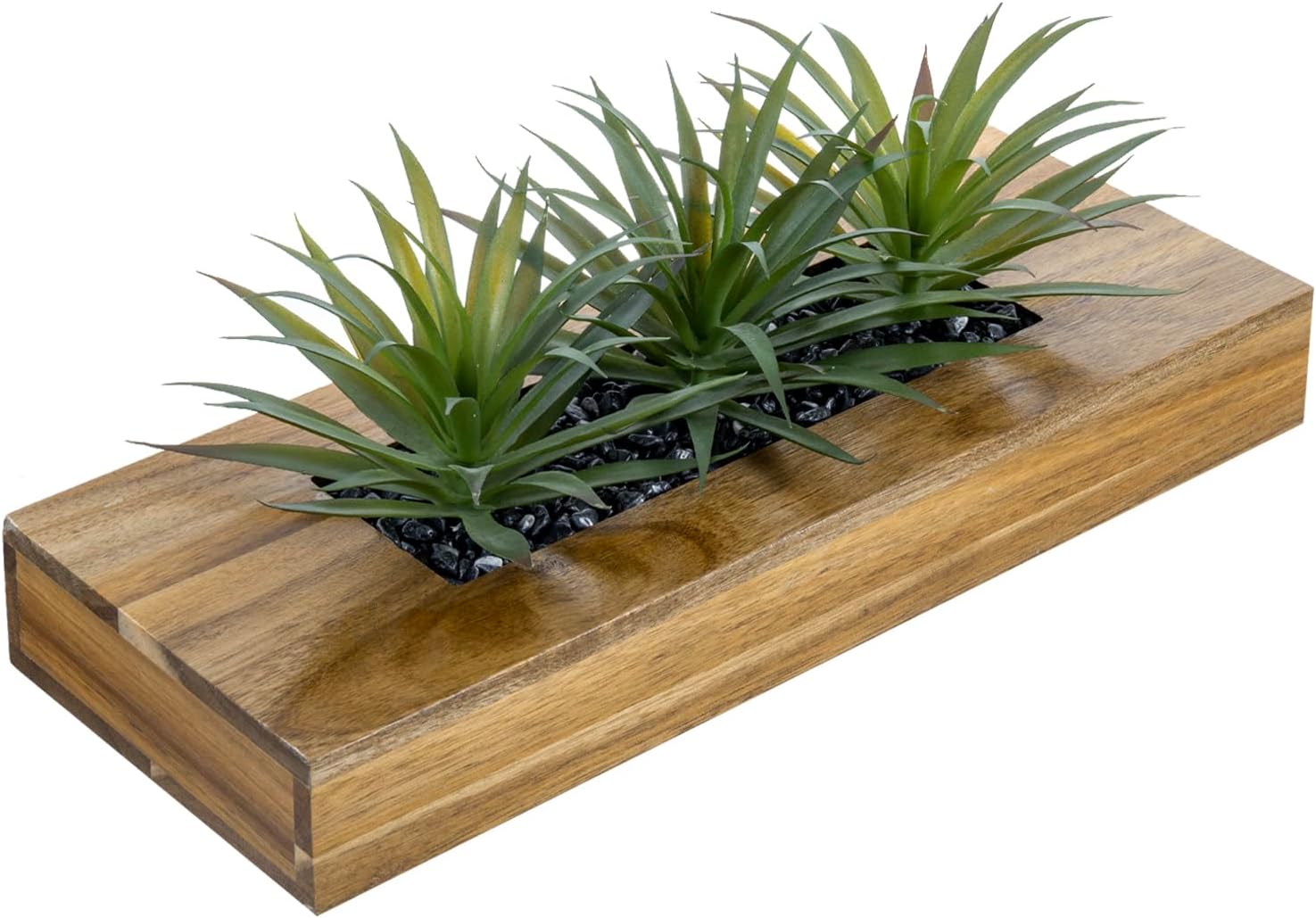 Rectangular Black Faux Plant — 10" — Brown