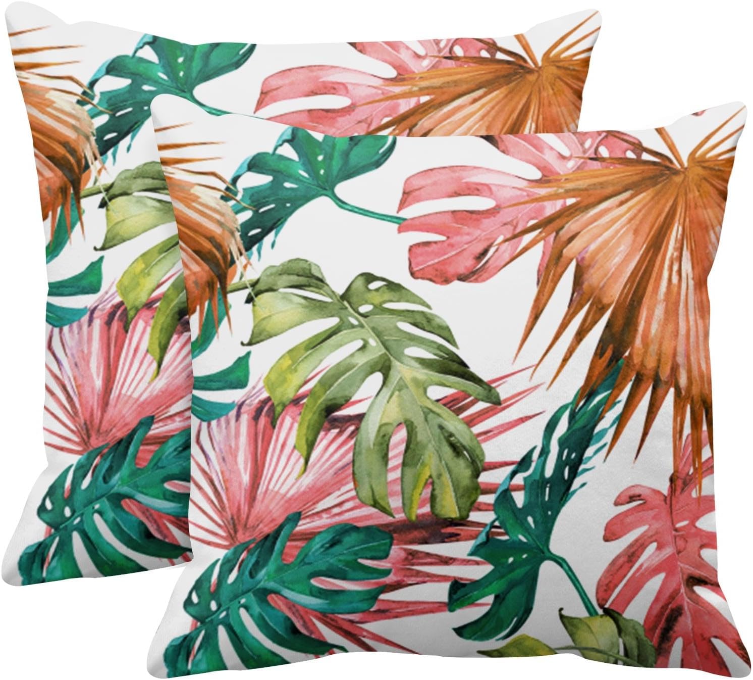 Boho Green Throw Pillow Cover — 18" — 18" x 18" (Pack of 2)