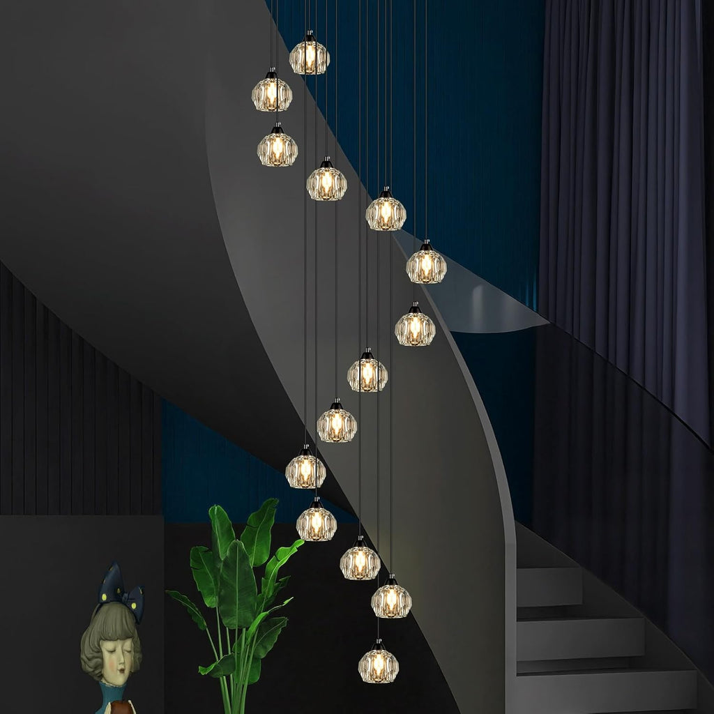 Luxe Black Chandelier — 14-Light — Black