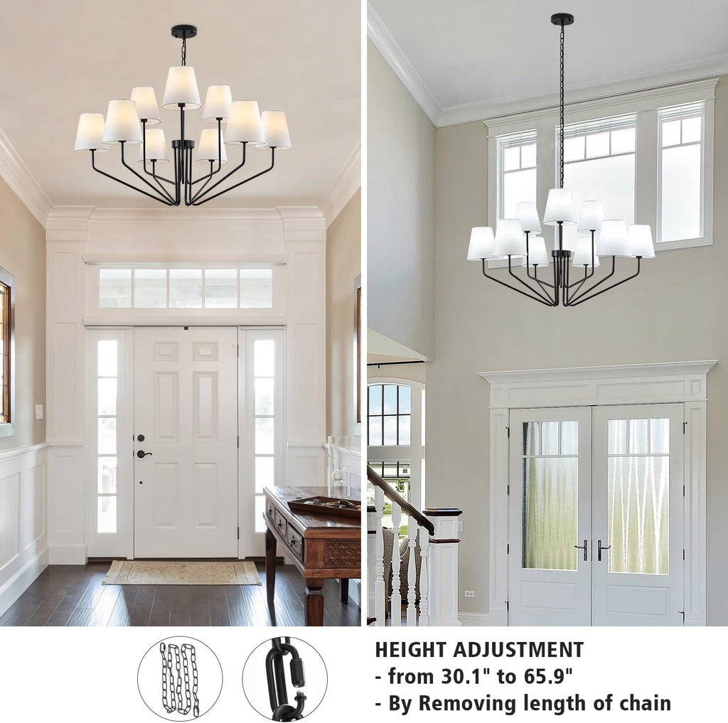Farmhouse Black Chandelier - View 4