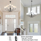 Farmhouse Black Chandelier - View 4