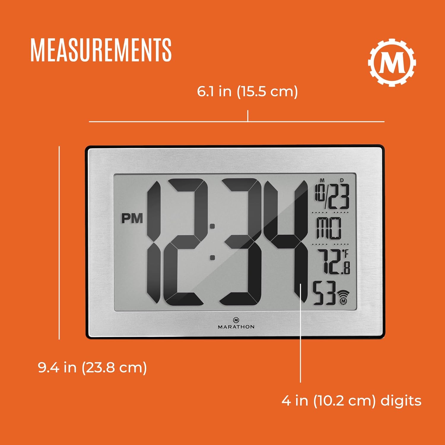 Mid-Century Metal Wall Clock - View 5