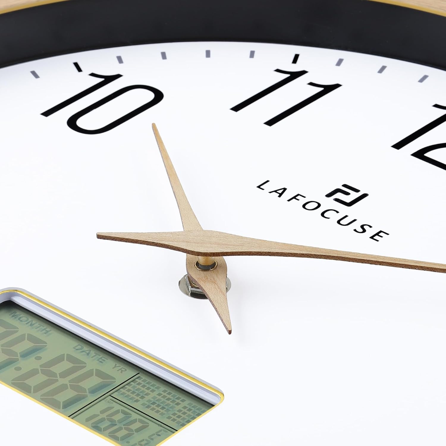 Battery Operated Beige Wall Clock — 12" - View 7