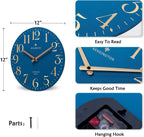 Battery Operated Beige Wall Clock — 12" - View 5