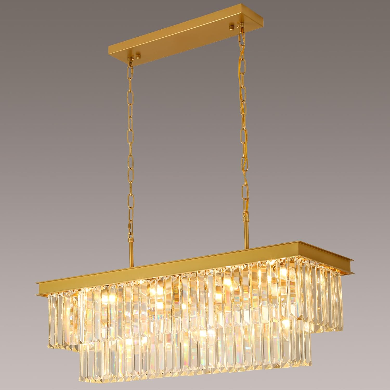 Luxe Black Chandelier — 11-Light — Gold