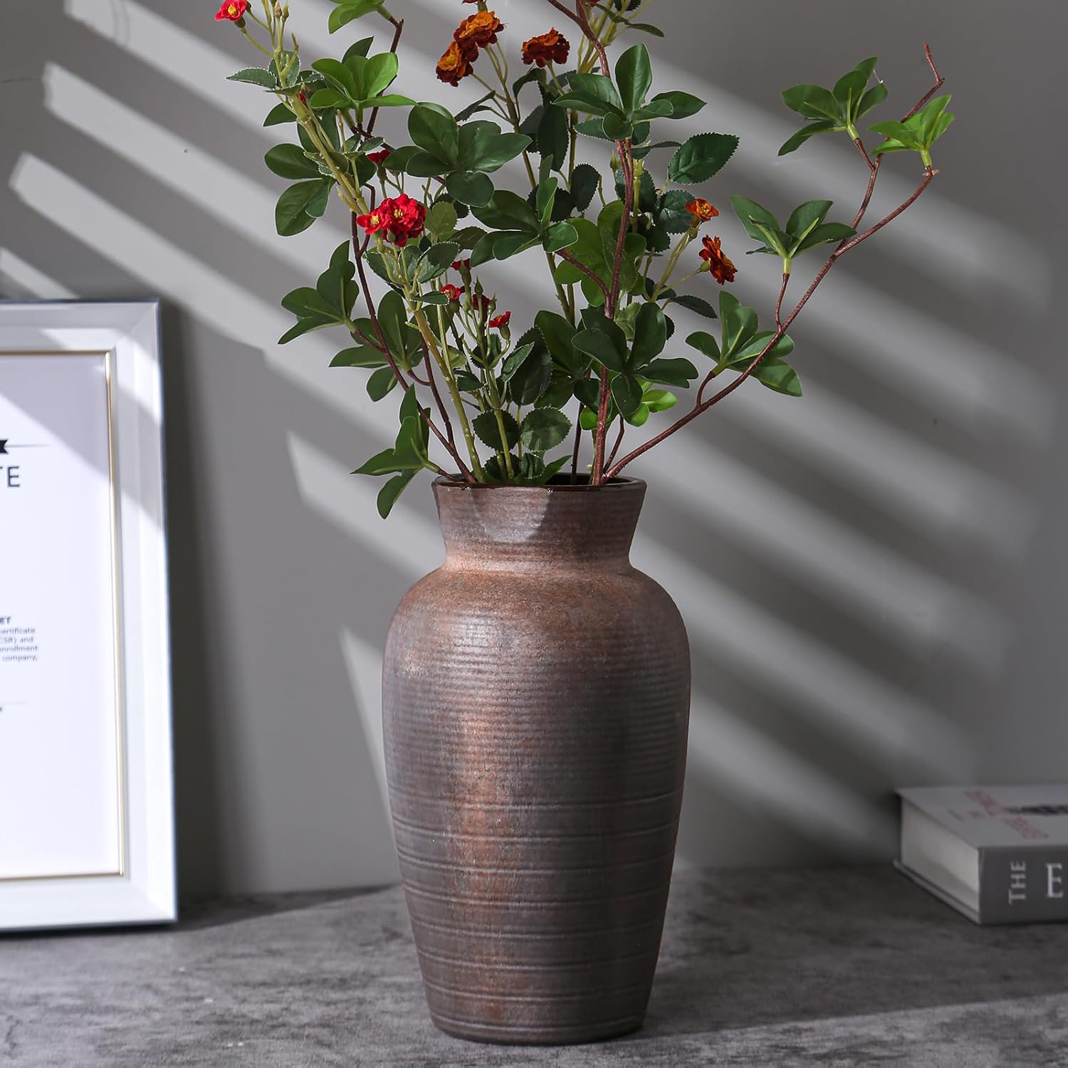Vintage Farmhouse Black Flower Vase — 6" — Retro-5