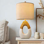 Boho Beige Bedside Lamp - View 3