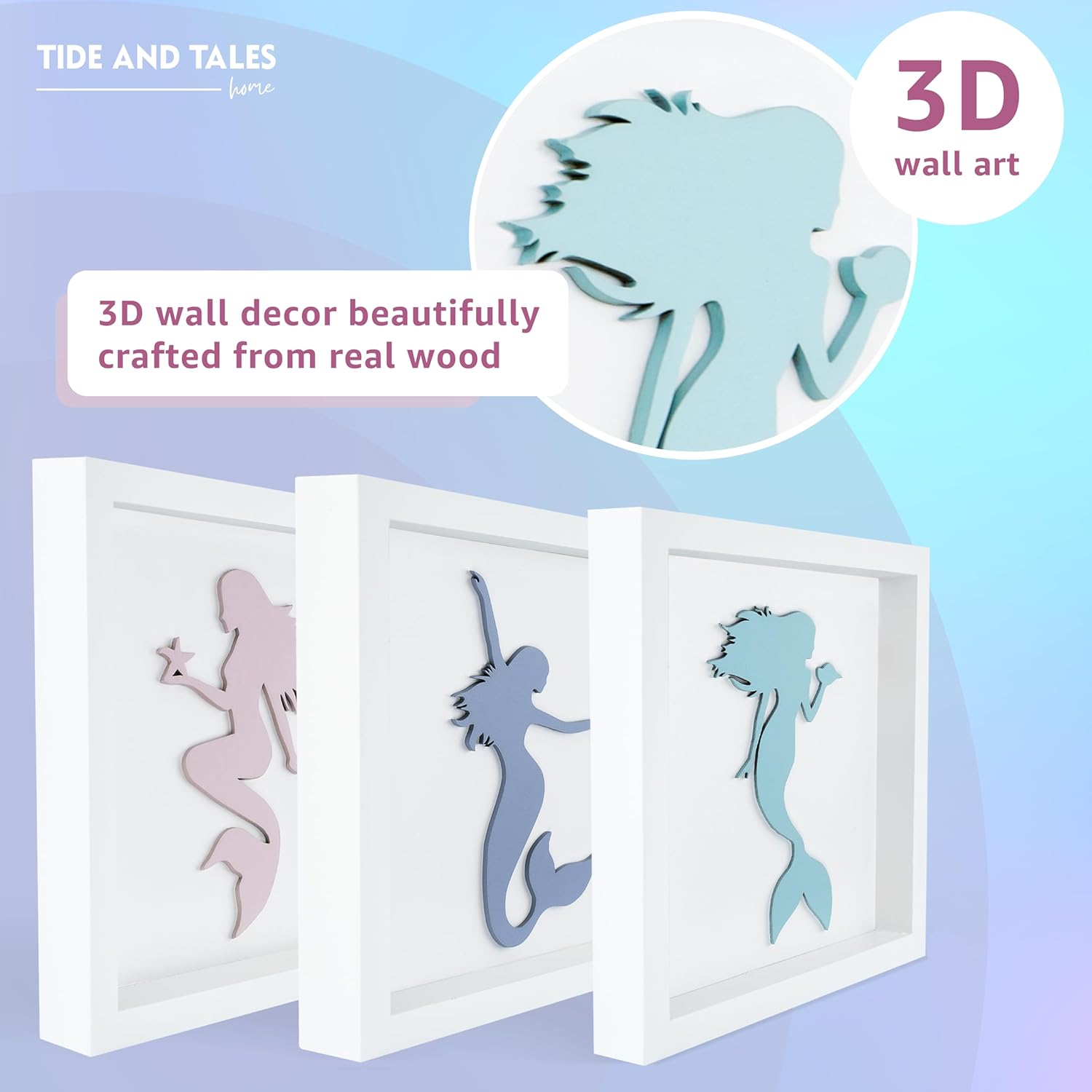 Framed Wood Wall Decor — Set of 3 - View 5