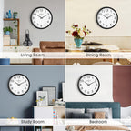 Battery Operated Black Wall Clock — 10" - View 7