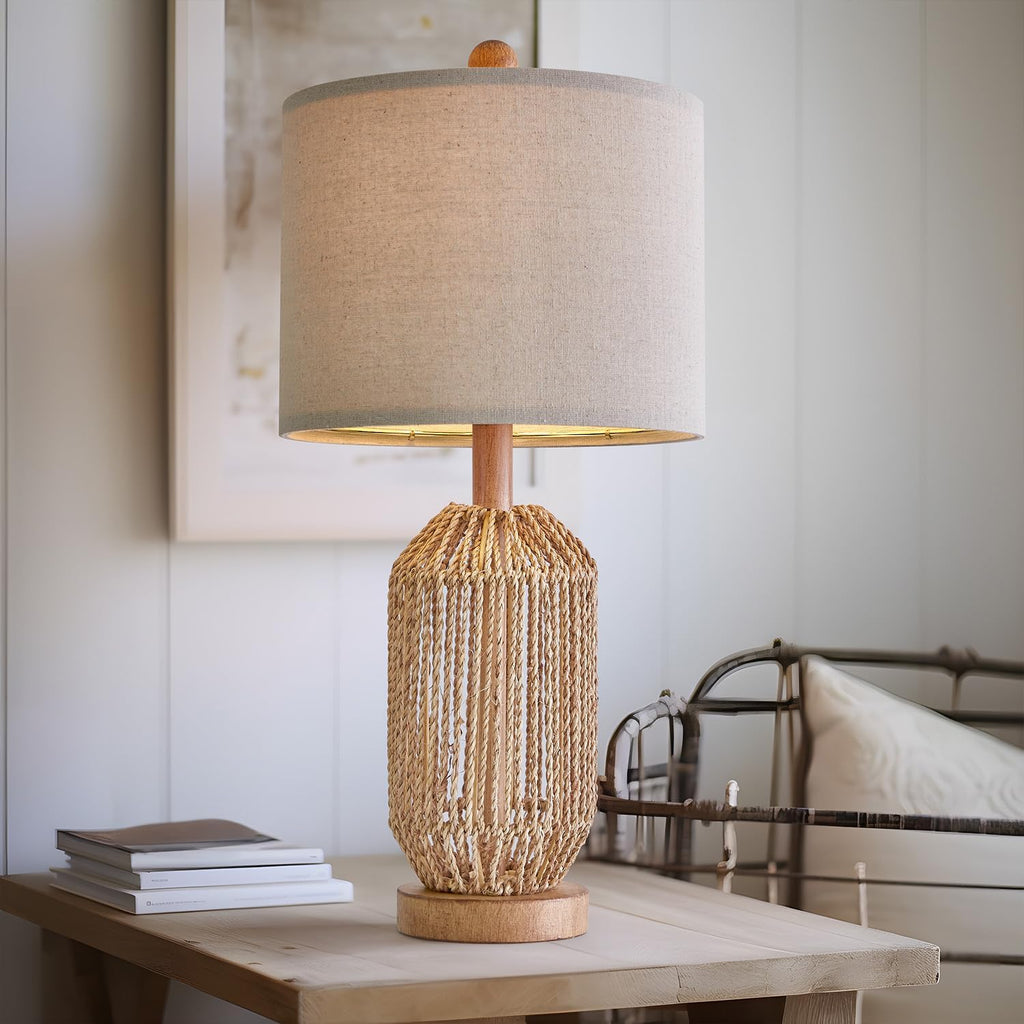 Boho Black Bedside Lamp — 21" - View 3