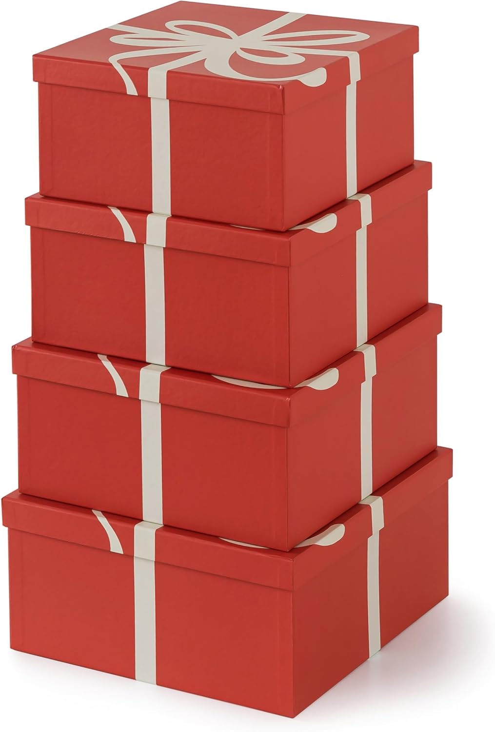 Red Home Decor — Set of 4 — Festive Red